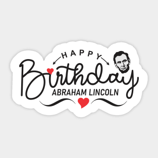 Abe Lincoln's Birthday Sticker